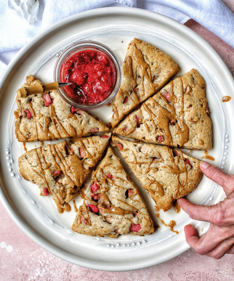 Rhubarb Scones with Strawberry Chia Jam| Teri-Ann Carty Recipes