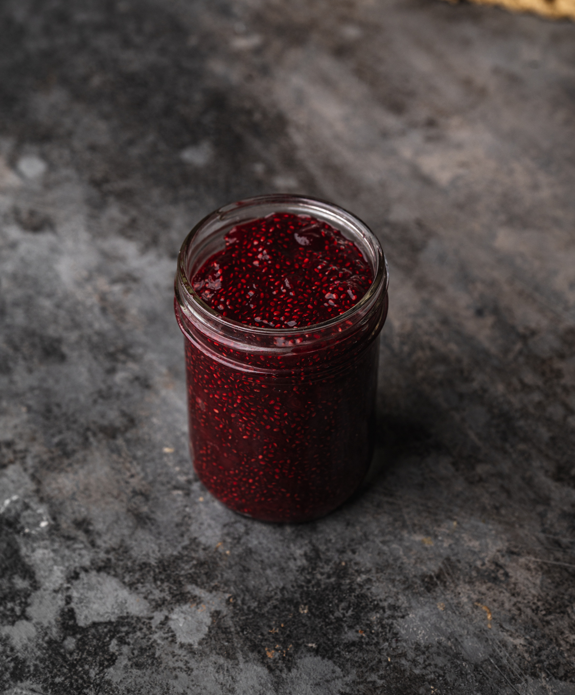 beautiful jar filled with homemade cherry jam